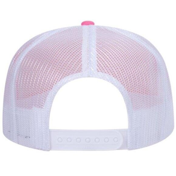 Retro 80s Better Late Than Ugly Women's Pink Foam Trucker Mesh Snapback Hat Cap - Picture 3 of 3